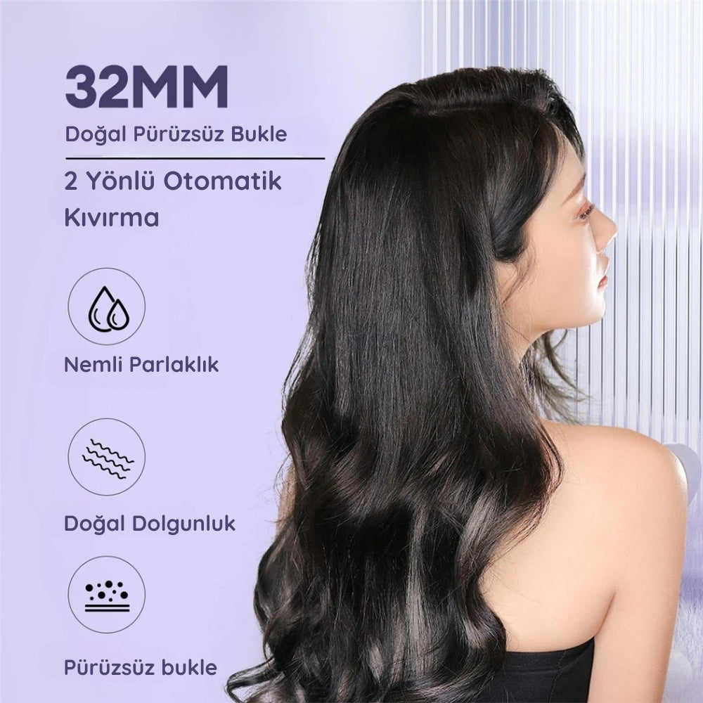 2'si 1 Arada Otomatik Saç Bigudi Makinesi-Saç Kıvırma Çubuğu